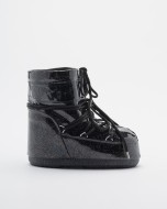 Moon boots black glitter best sale