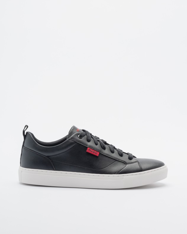 Mens grey hugo boss trainers on sale