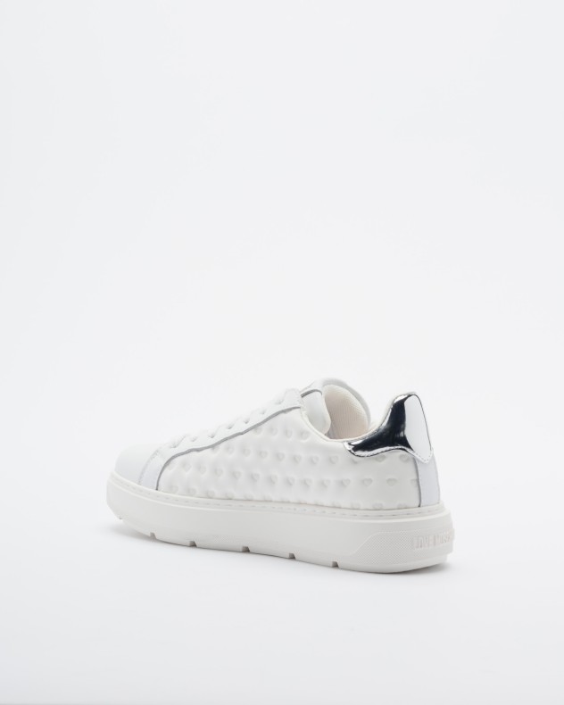 Baskettes blanches Love Moschino