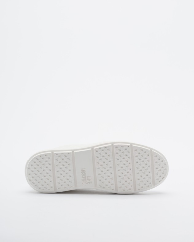 Baskettes blanches Love Moschino