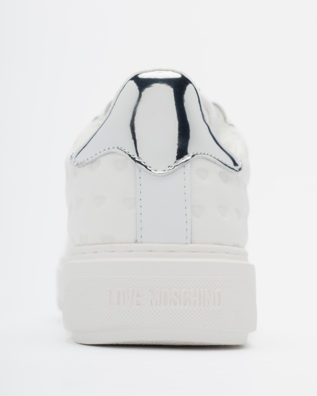 Baskettes blanches Love Moschino