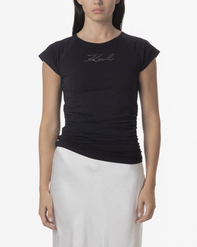Karl Lagerfeld 245W1700 Black Tshirt 1925W170001 PROF Online Store