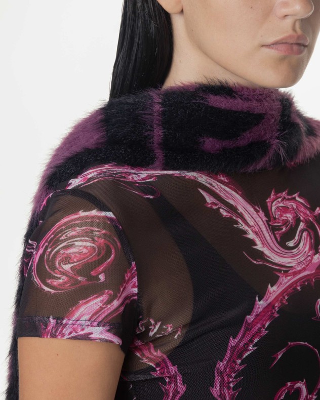 T-shirt con cappuccio Versace Jeans Couture