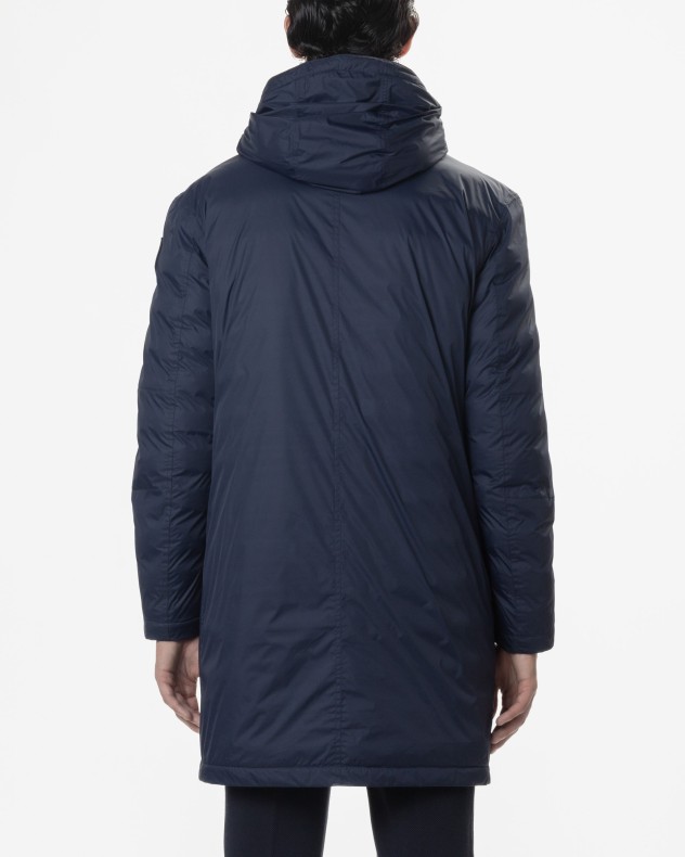 lange Steppjacke Blauer