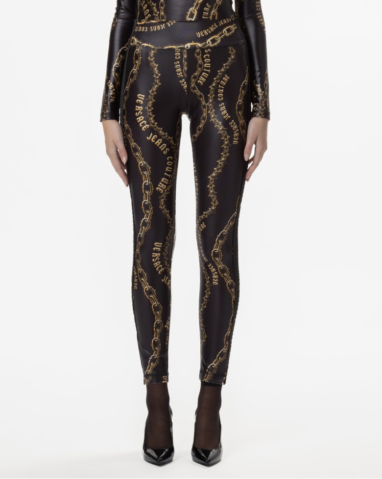 Versace Jeans Couture 77HAC114 Black Leggings 492-77C114-01 PROF