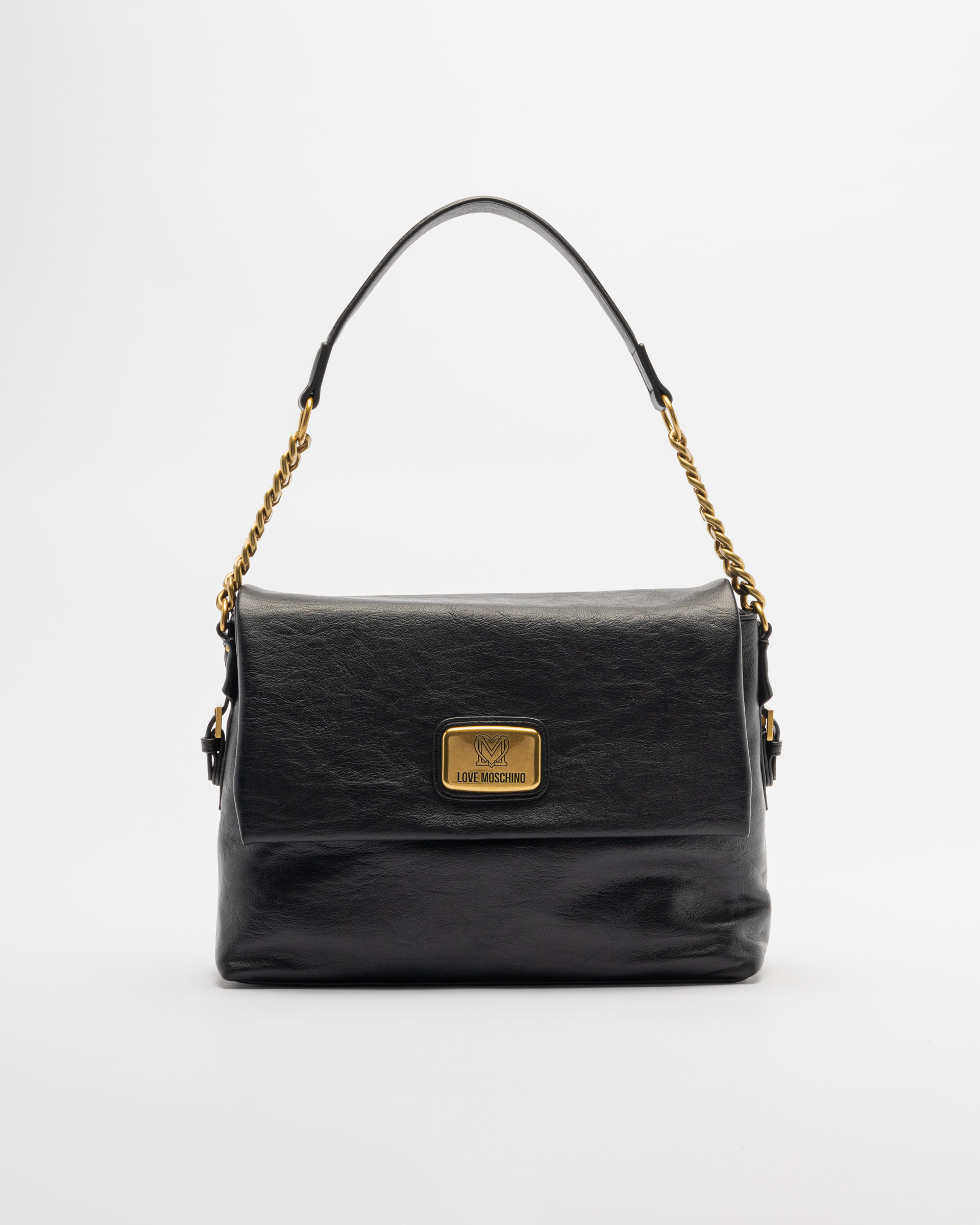 Moschino black leather shoulder bag online