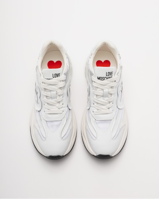 Witte sportschoenen Love Moschino