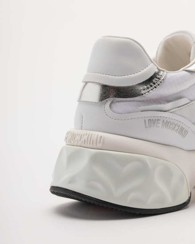 Witte sportschoenen Love Moschino