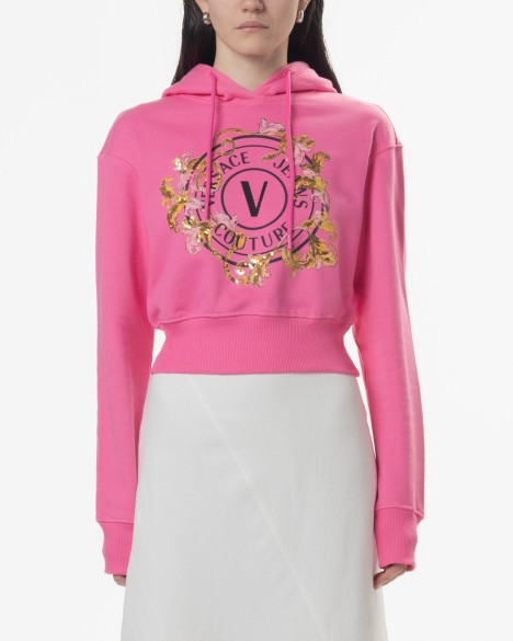 Hoodie Cropped Versace Jeans Couture