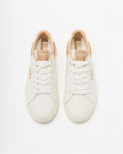 Baskettes blanches Pepe Jeans London