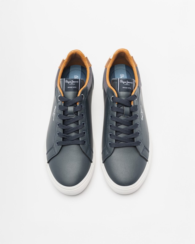 Mocasines Pepe Jeans London Turista C-Smart 22 Para Hombre - Azul Marino, Piel De Vaca Suede, Talla 40 EU