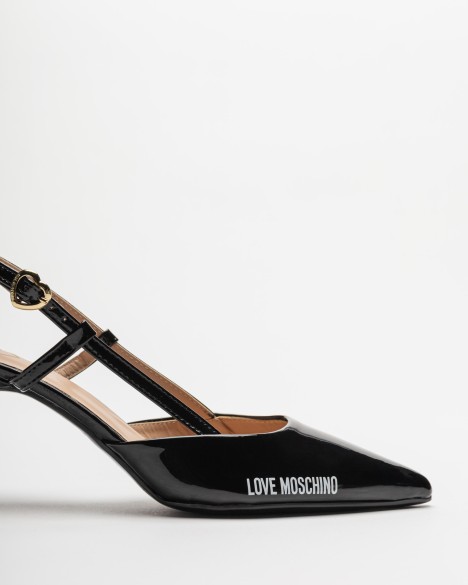 Open schoen aan de achterkant Love Moschino