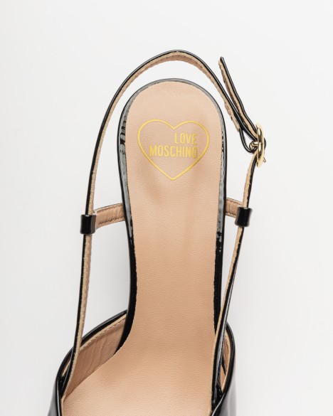 Open schoen aan de achterkant Love Moschino
