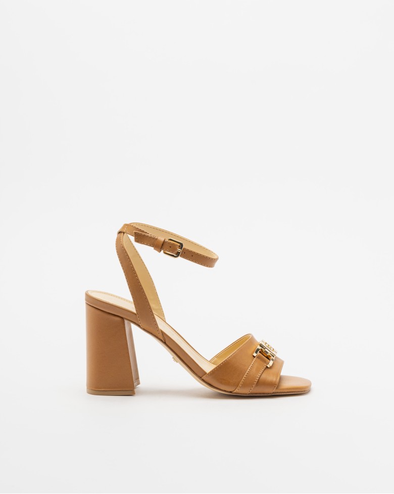 Sandales Escarpins GUESS En Cuir Marron - Talons Très Hauts - Taille 40 - Occasion Très Bon État