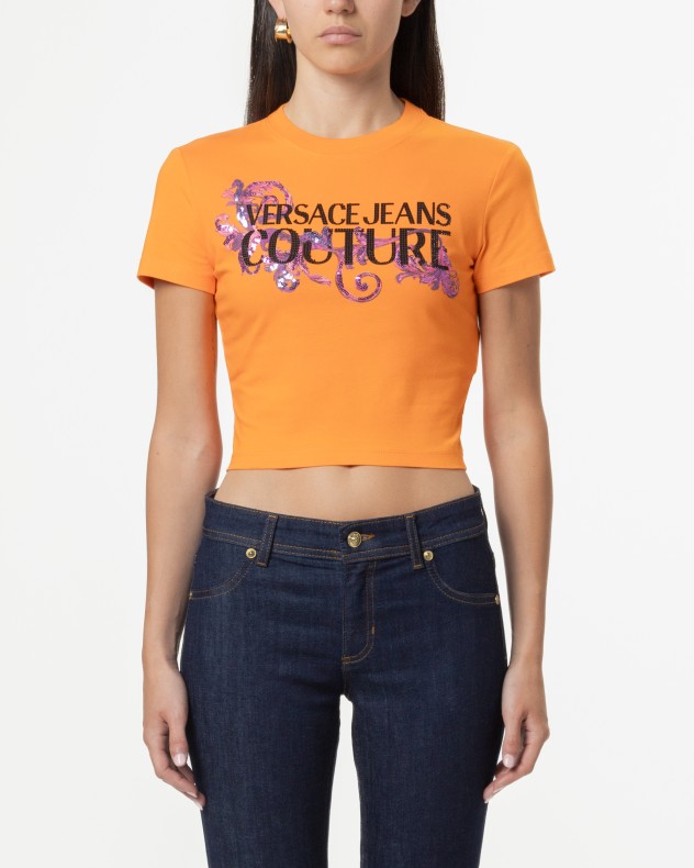 T-shirt Crop Versace Jeans Couture