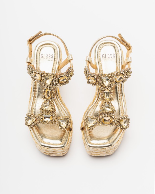 Sandales compens�es Gloss