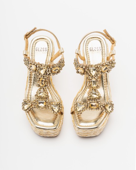 Sandalen met sleehak Gloss