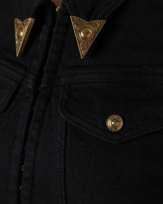 Casaco cropped Versace Jeans Couture