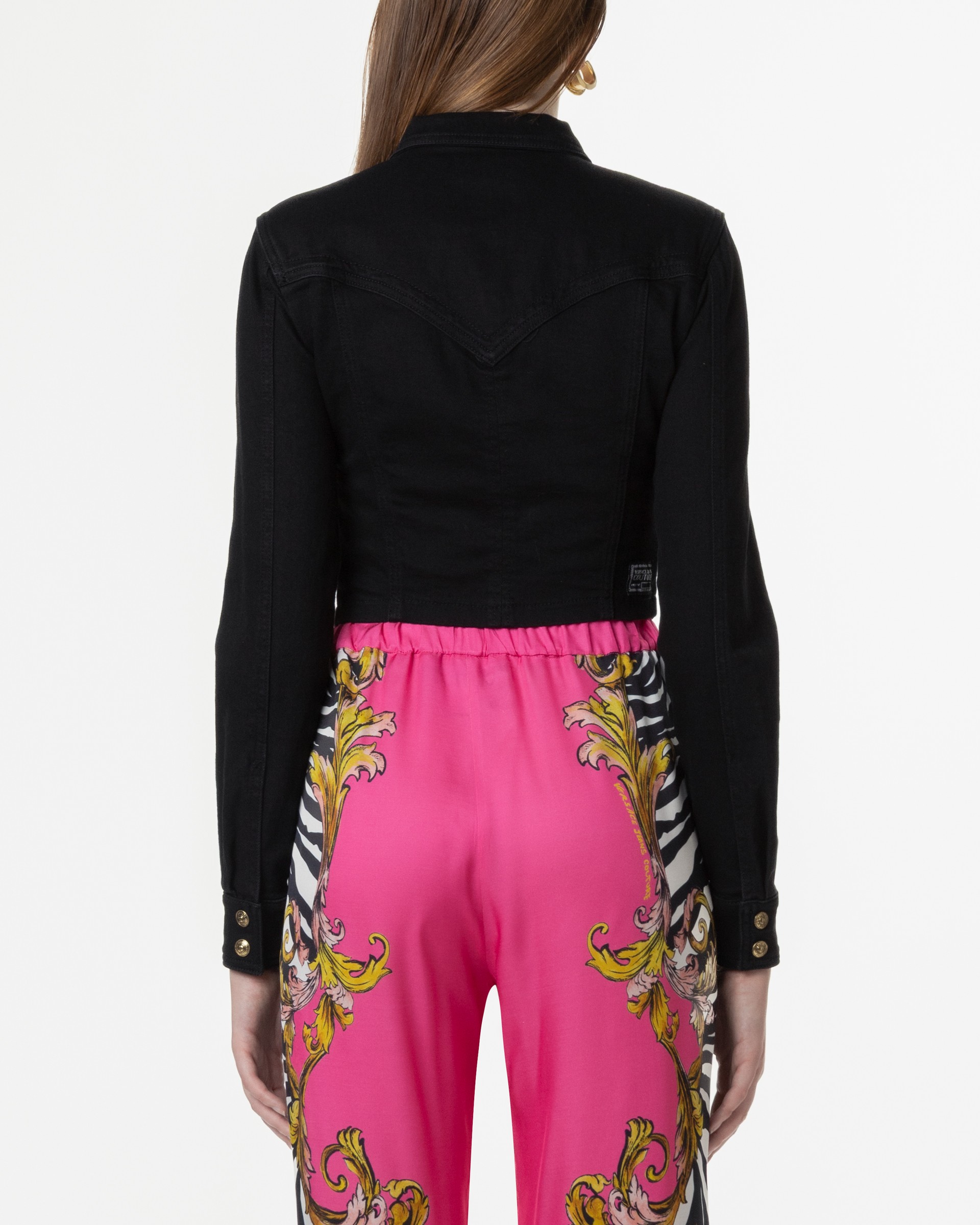 Casaco cropped Versace Jeans Couture