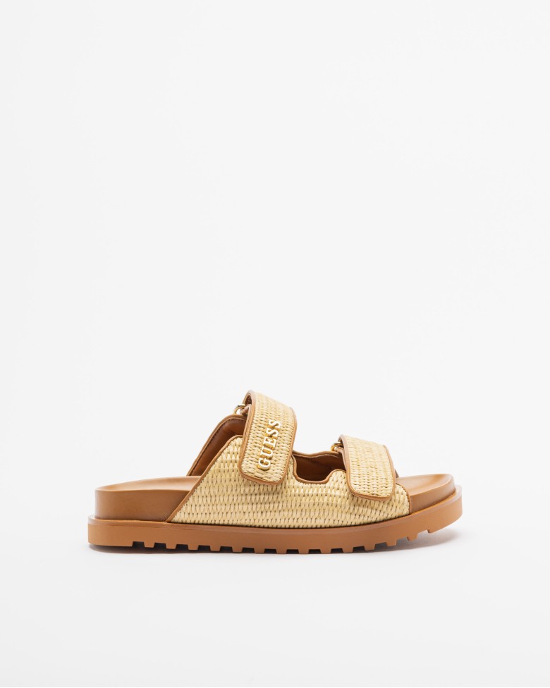 【FORMEL CAMELE】Bandana Fabric Sandals★FHS1F1SS029R2 Genuins 'Hawaii' Chunky Double Buckle Slider G106363