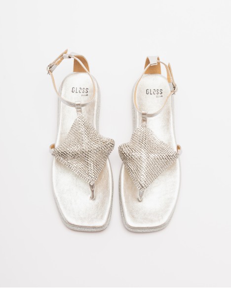 Sandales plates Gloss