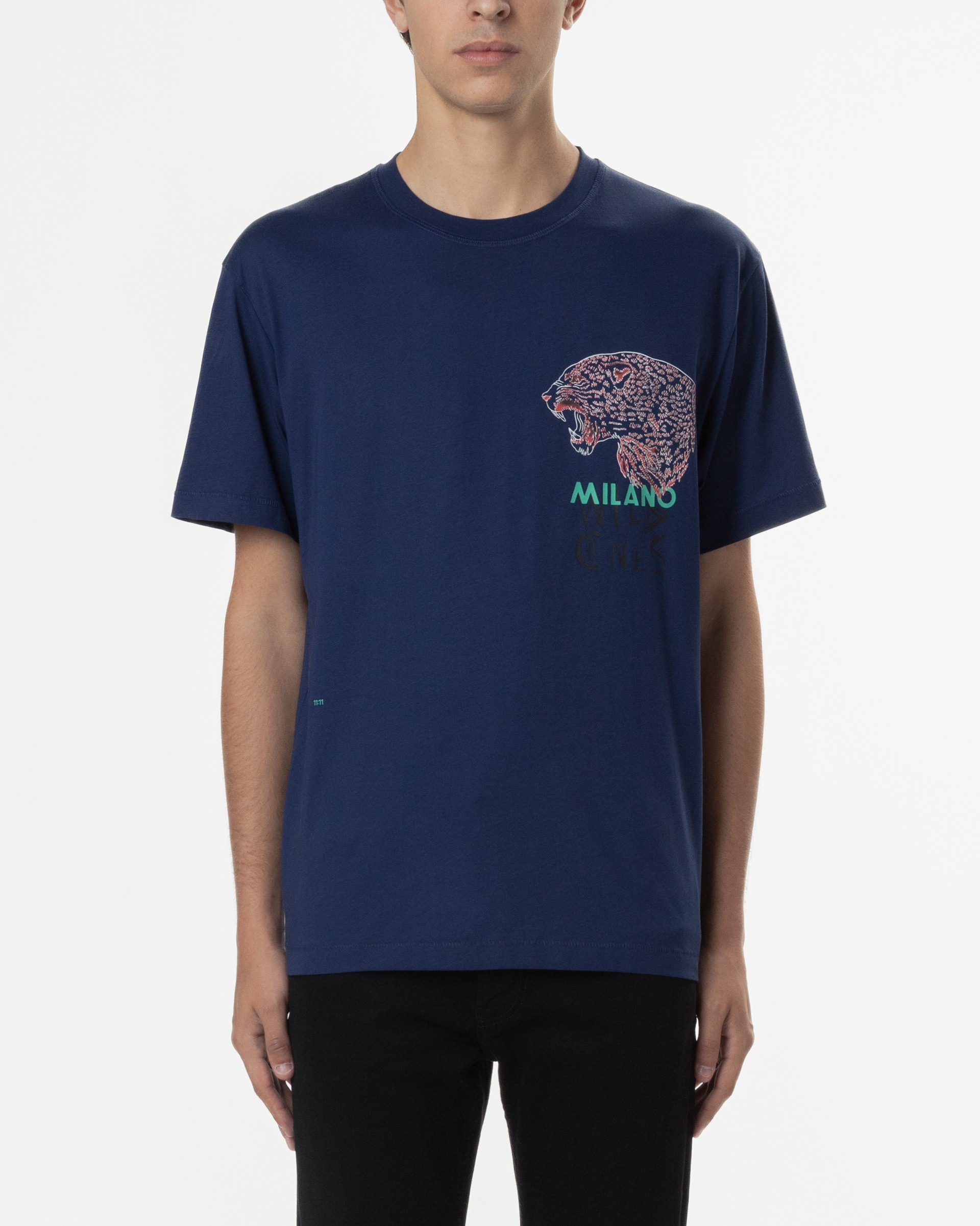 Tシャツ・カットソー JUST CAVALLI Men T-shirt Blue 78OAHT02CJ500 204 Just Cavalli 78OAHC04 Blue T-shirt - 492-78OA04-02 - PROF