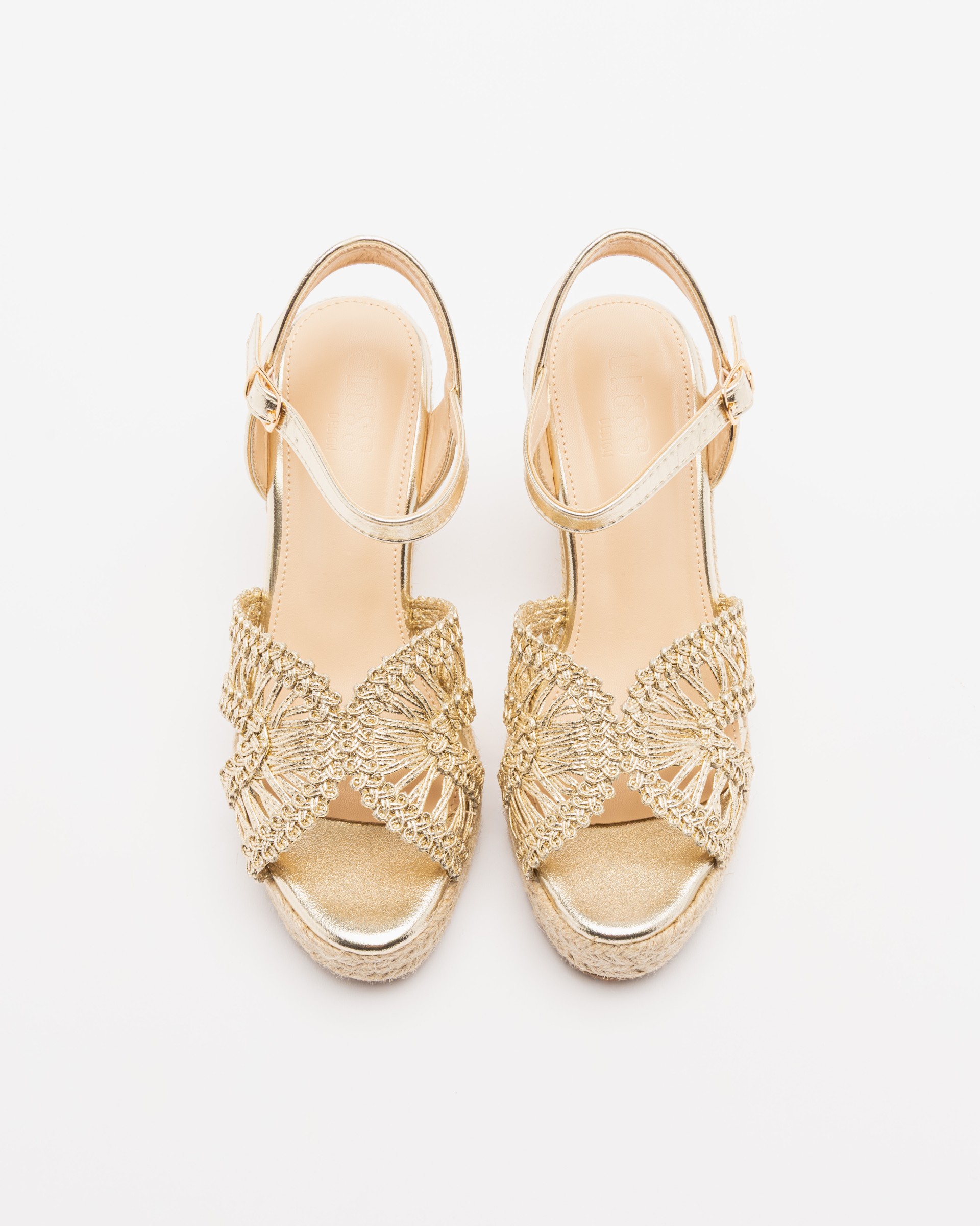 Sandalen met sleehak Gloss