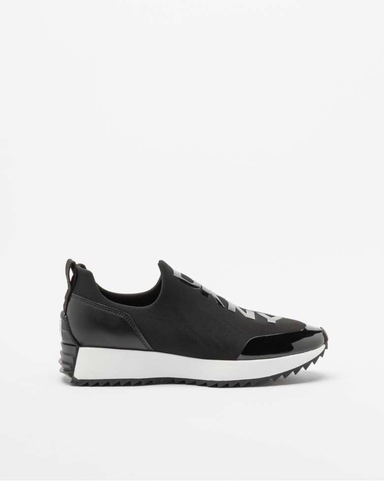 Dkny Shoes Dkny Black Neoprene Trainers Dkny Kids Logo-strap Slip-on  Sneakers Black FARFETCH JO