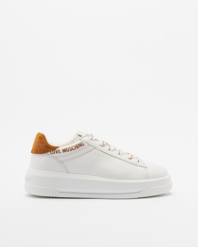 Baskettes blanches Love Moschino