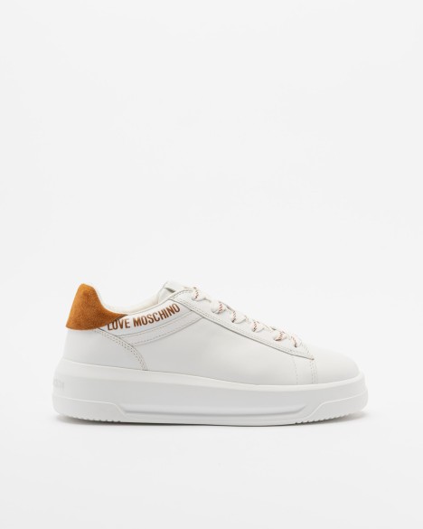 Baskettes blanches Love Moschino