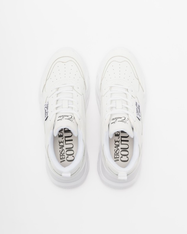 Baskettes blanches Versace Jeans Couture