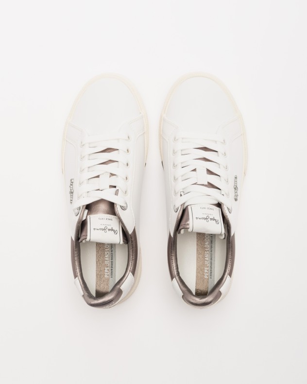 Baskettes blanches Pepe Jeans London