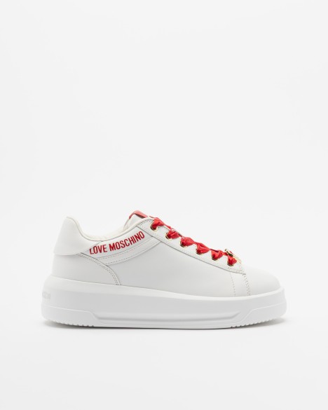 Baskettes blanches Love Moschino