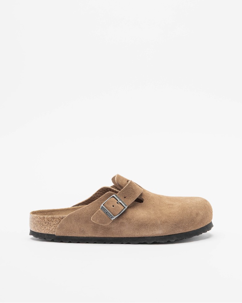 Birkenstock Boston Suede Clogs in Camel Birkenstock BOSTON LEVE BRAIDED NARROW - Mules - tan  main image 3