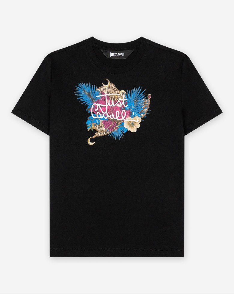 T-shirt Just Cavalli 79PAHE24 Preto - 492-79HE24-01 - PROF