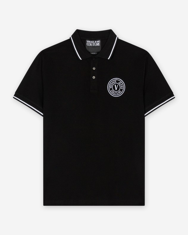 Polo en coton piqu Versace Jeans Couture