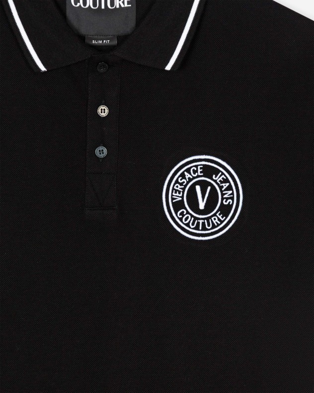 Polo en coton piqu Versace Jeans Couture