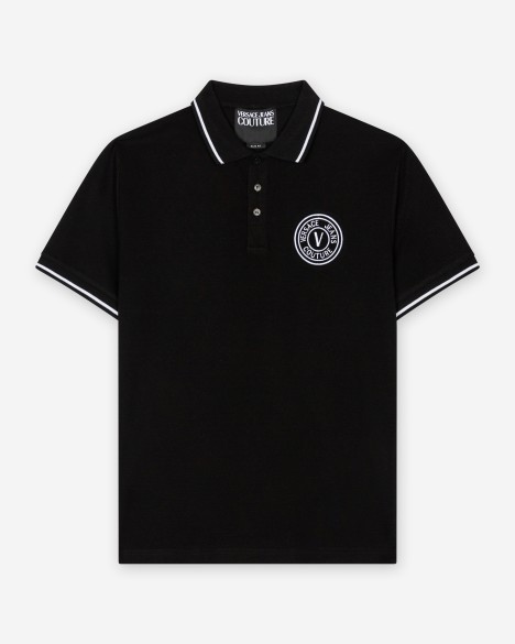 Polo de piqu de algodn Versace Jeans Couture