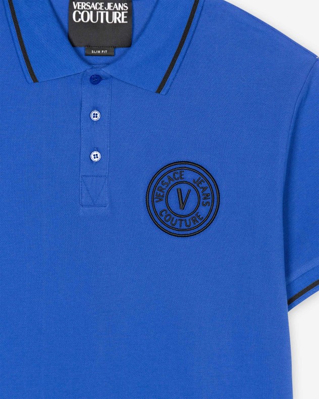 Polo de piqu de algodn Versace Jeans Couture