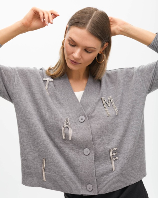 Cappotto lavorato a maglia Maite by Lola