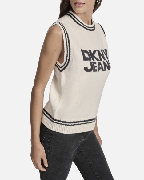 Camisola de malha com manga caveada DKNY Jeans