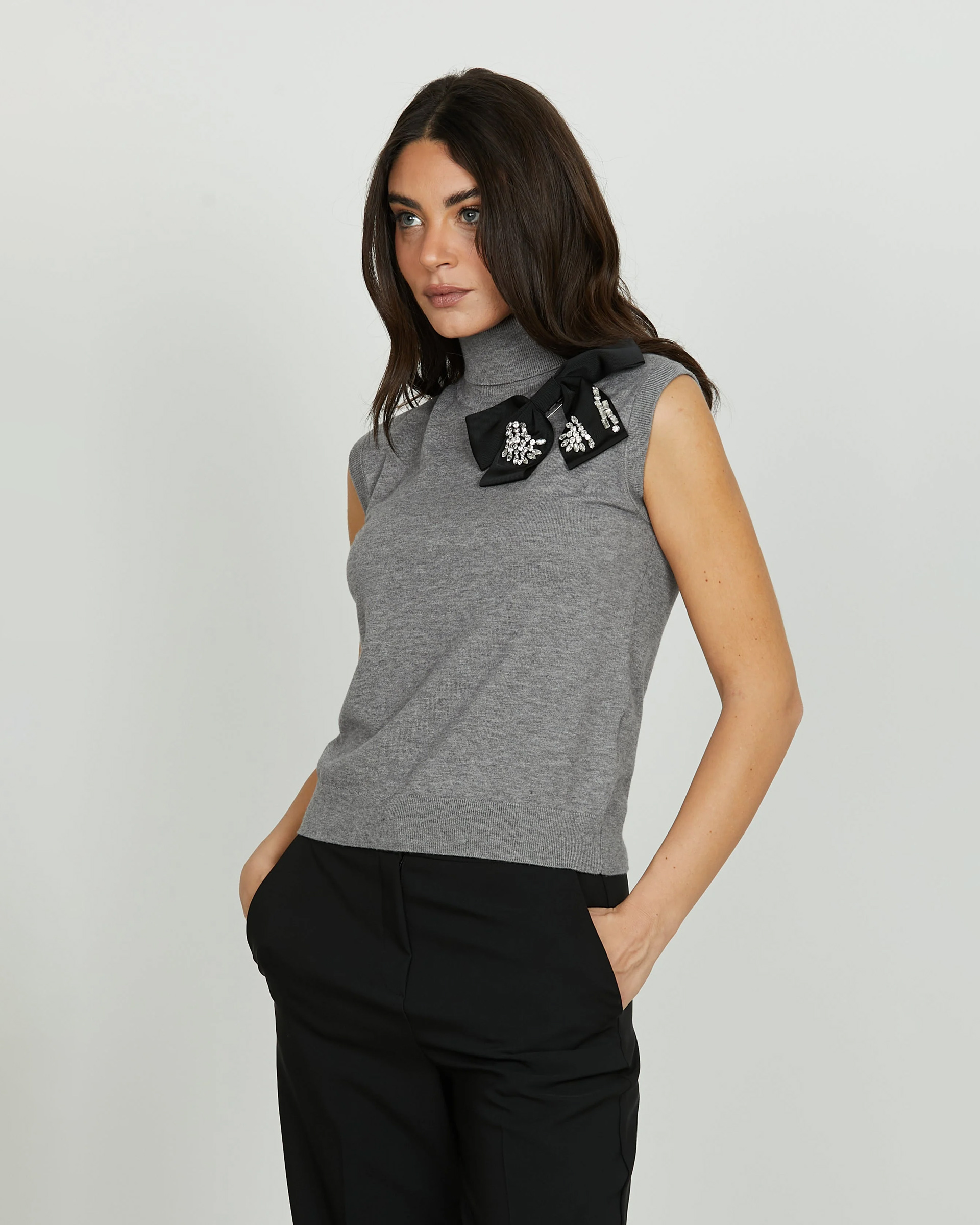 Camisola gola alta sem mangas Relish