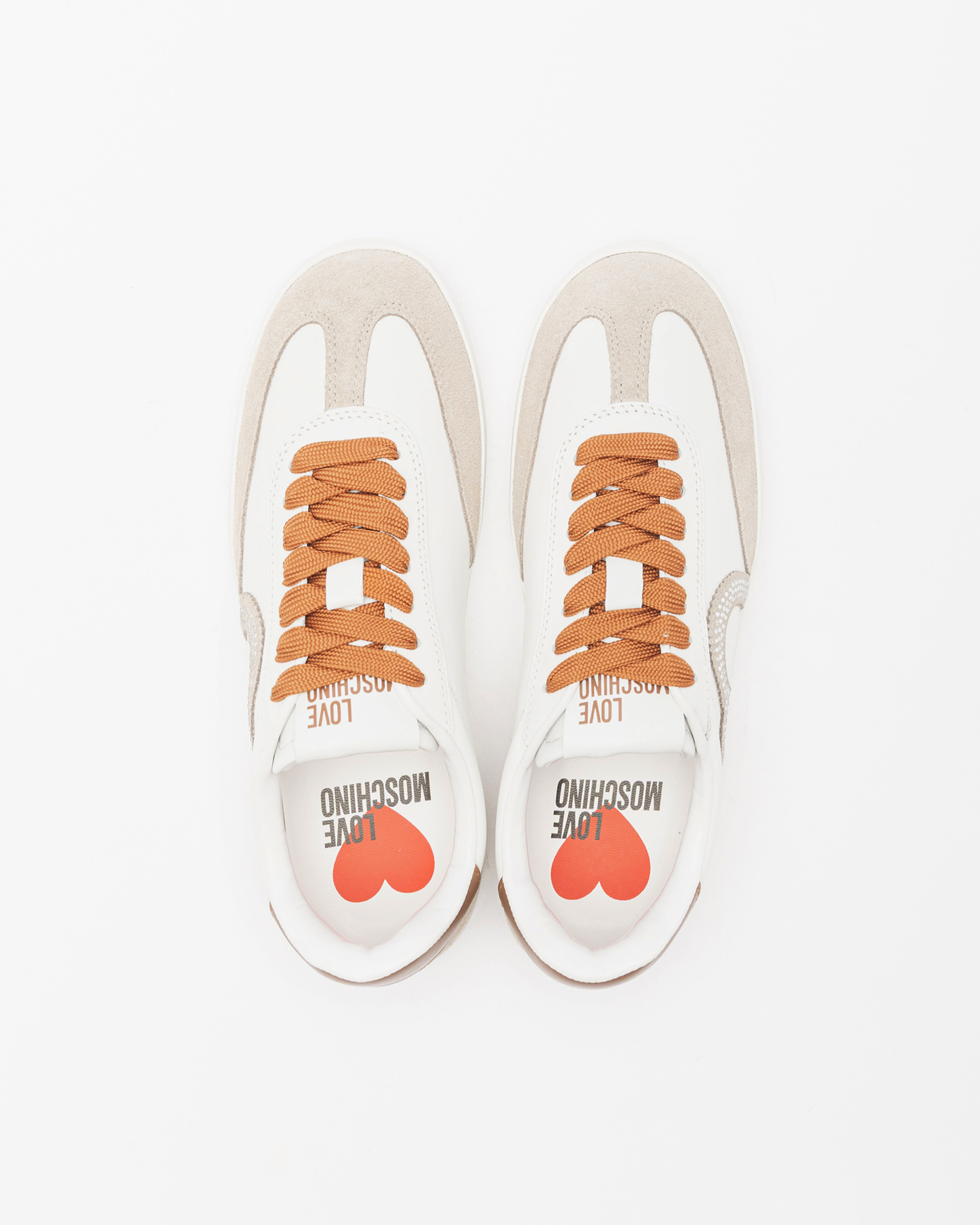 Baskettes blanches Love Moschino