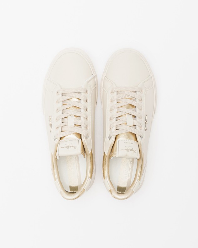 Baskettes blanches Pepe Jeans London