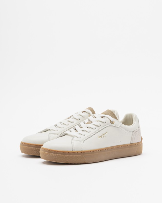Witte sportschoenen Pepe Jeans London