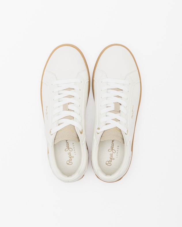 Witte sportschoenen Pepe Jeans London