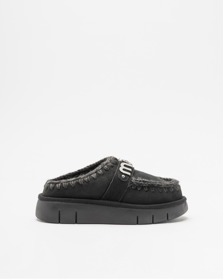 Pantofole Mou Bounce clog metal logo Nero 314-531001-01 PROF