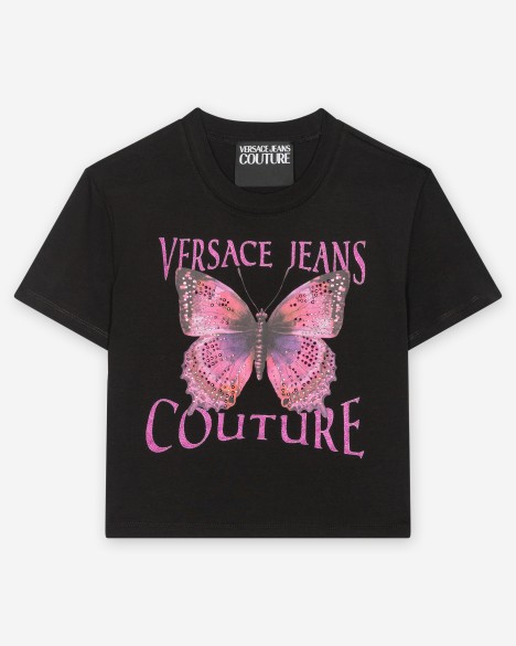T-shirt con cappuccio Versace Jeans Couture