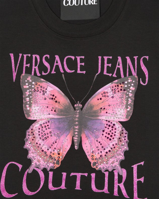 T-shirt con cappuccio Versace Jeans Couture