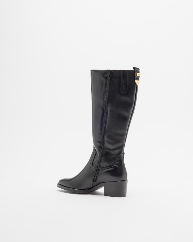 NINE WEST Stivali Sancha Donna, Nero - Tacco Alto 8,2 Cm, Punta A Mandorla, Chiusura Zip, Taglia 41 EU